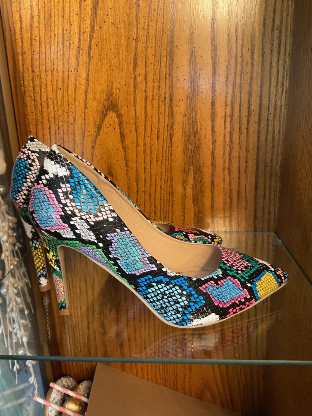 Rainbow snake/reptile heels